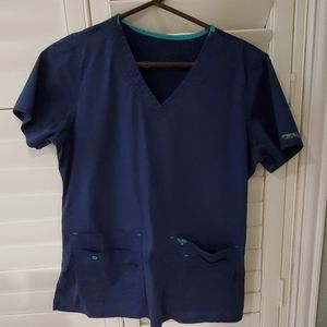 Navy Med couture Medium scrub top